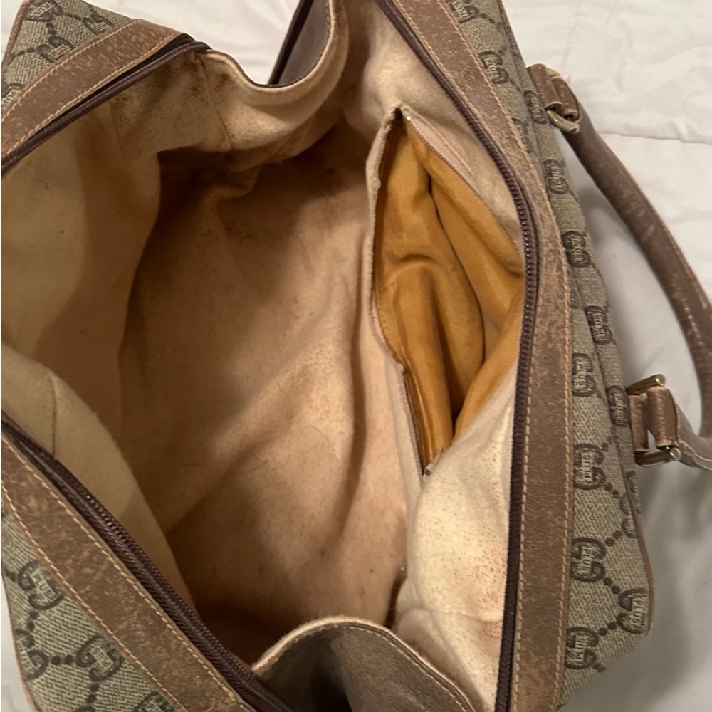 Gucci Plus Boston Bag Brown and Tan Monogram - Picture 6 of 10